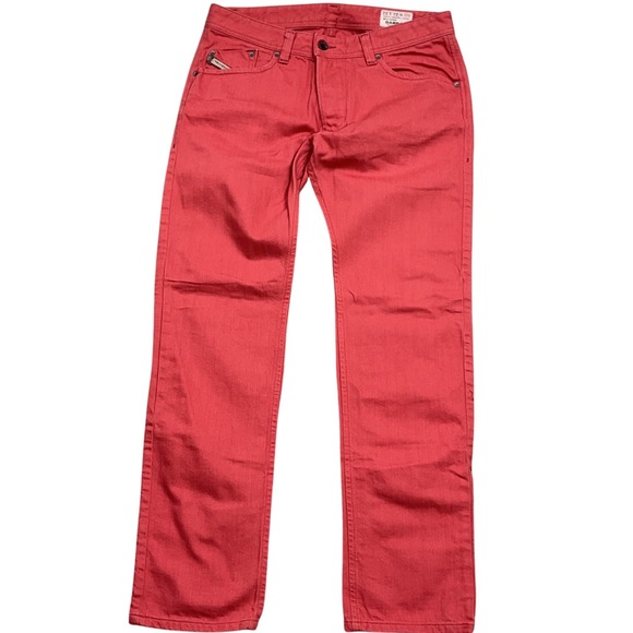 Diesel Red Slim Men Jeans - Picture 1 of 13